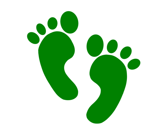 4 Toes Green Feet Sticker